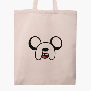 Эко сумка шоппер Время Приключений Джейк Пес (Adventure Time Jake The Dog) (9227-2046) 41x35 см Бежевый