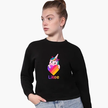 Свитшот для девочек Лайк Единорог (Likee Unicorn) (9509-1597) 134-140 см Черный