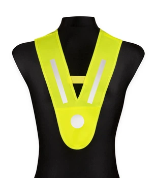 Светоотражающий детский универсальный пояс-жилет V-VEST желтый S/M