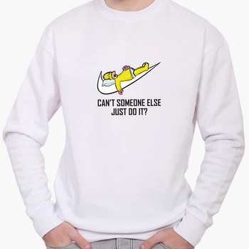 Свитшот мужской Гомер Симпсон (The Simpsons JUST DO IT) (8771-2043) Белый M