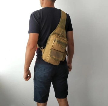 Тактическая сумка - рюкзак для скрытого ношения оружия. Silver Knight 184 песочный