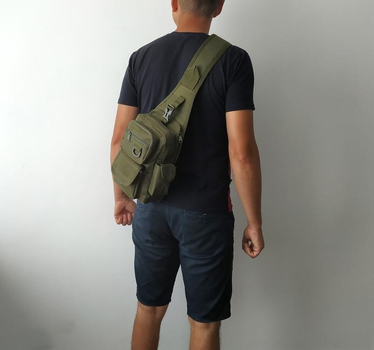 Тактична сумка – рюкзак для прихованого носіння зброї. Silver Knight 184 оливковий
