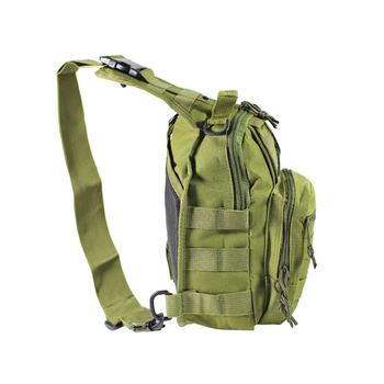 Тактичний рюкзак на одне плече AOKALI Outdoor B14 Green армійський (F_6802-24432)