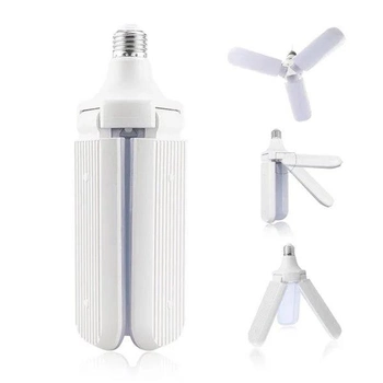 Светодиодная лампа Fan Blade Led 45W E27 тройная в форме вентилятора Белая (11716)