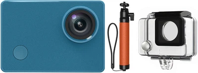 Видеокамера Xiaomi Seabird 4K Action Camera 3.0 Blue + Selfie Stick Orange Set (2001212165134)