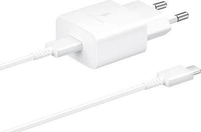 Мережевий зарядний пристрій Samsung 15W Power Adapter Type-C Cable White (EP-T1510XWEGEU)