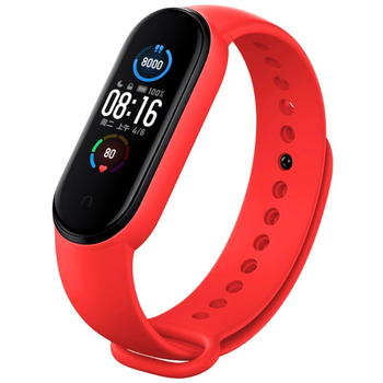 Ремінець для браслету Xiaomi Mi Band 7/6/5 силіконовий червоний