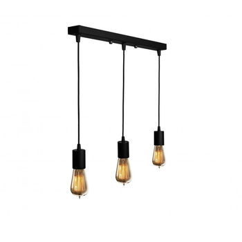 Светильник подвесной лофт 100lamp Asket на планке E27 черный (NL 660-3)