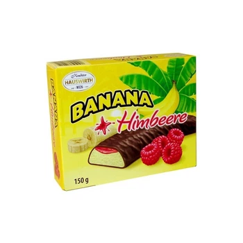 Суфле в шоколаде Hauswirth Banane Plus Himbeere, малина 150г
