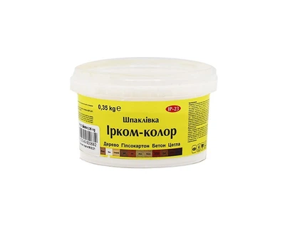 Шпаклівка акрилова ІРКОМ-КОЛОР IP-23 для деревини біла 0,35 кг