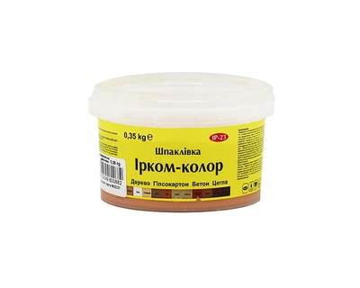Шпатлевка акриловая ІРКОМ-КОЛОР IP-23 для древесины красное дерево 0,35кг
