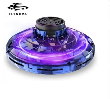 Инновационная игрушка летающий спиннер Flynova-01 с LED подсветкой Синий