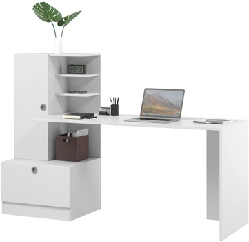 Письмовий стіл Mesa Крістер 150x50x120 см лівий Білий (С-200.1)