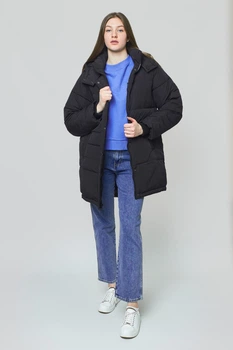 Куртка длинная Wrangler Long Puffer Relaxed Fit (W4S8VJ100) Черный M-00