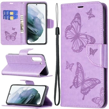 Чехол-книжка с рисунком UniCase Butterfly Pattern для Samsung Galaxy S21 FE (G990) - Purple