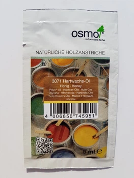 Масло с твердым воском цветное прозрачное OSMO HARTWACHS-ÖL Farbig 3071 - (мед) 0.005 л. (пробник)