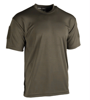 Тактична потовідвідна футболка Mil-tec Coolmax колір олива розмір M (11081001_M)