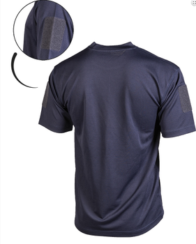 Тактична потовідвідна футболка Mil-tec Coolmax Колір темно-синій Розмір XL (11081003_XL)
