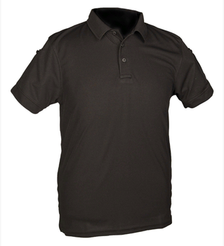 Тактична потовідвідна футболка-поло Mil-tec Колір Чорний Розмір XL (10961002_XL)