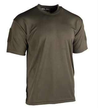 Тактична потовідвідна футболка Mil-tec Coolmax колір олива розмір L (11081001_L)