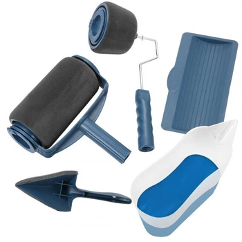 Комплект валиков Paint Roller Pro Универсальный с резервуаром для покраски различных поверхностей Синий (740 V)