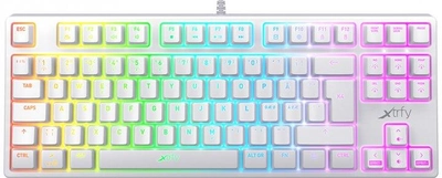Клавиатура игровая Xtrfy K4 TKL RGB Kailh Red, RU, White (XG-K4-RGB-TKL-WH-R-RUS)