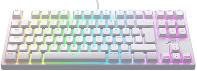 Клавиатура игровая Xtrfy K4 TKL RGB Kailh Red, RU, White (XG-K4-RGB-TKL-WH-R-RUS)