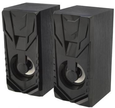 Колонки акустические компьютерные Prime FT-858 портативная акустика для компьютера и ноутбука с подсветкой Черные