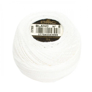 Нитки DMC Perle Cotton Size 8 Білий (BLANC)