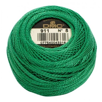 Нитки DMC Perle Cotton Size 8 Зелений смарагдовий середній (911)