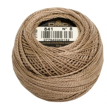 Нитки DMC Perle Cotton Size 8 Бежево-коричневий світлий (841)