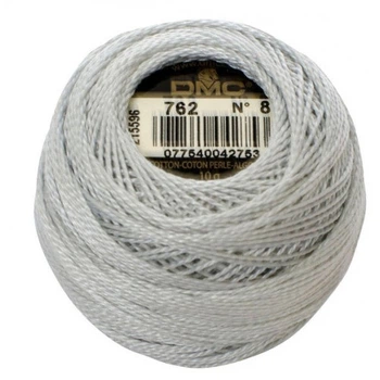 Нитки DMC Perle Cotton Size 8 Сірий перлинний дуже світлий (762)