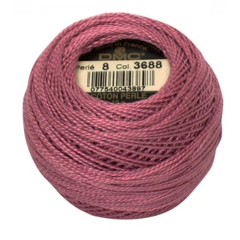 Нитки DMC Perle Cotton Size 8 Рожево-бузковий середній (3688)