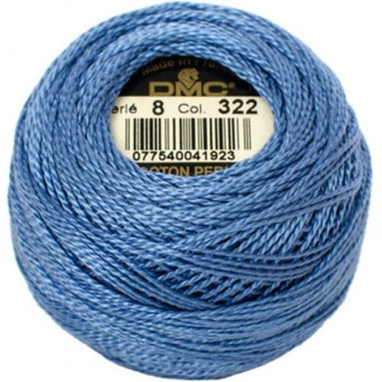 Нитки DMC Perle Cotton Size 8 Темно-синій дуже світлий (322)