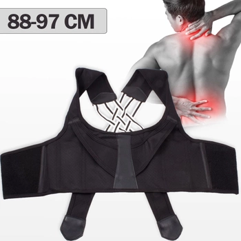 Корсет ELITE POSTURE BRACE для спини - м'який коректор для корекції постави - стабілізатор для жінок і чоловіків, Чорний