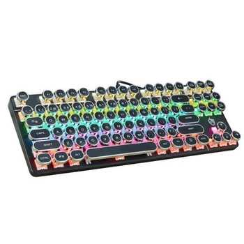 Набор клавишных колпачков, кейкапов в ретро стиле,104 клавиши с RGB-подсветкой, черные (sv1122)