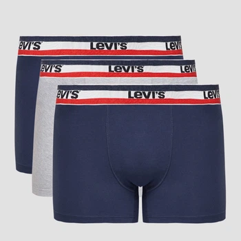 Набор трусов боксеров мужских хлопковых Levi's 100002870-001 M 3 шт Navy/Grey Melange (8720245095495)