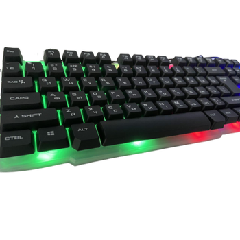 Комплект проводной клавиатура с мышкой KEYBOARD KT-288 Игровая русская с подсветкой