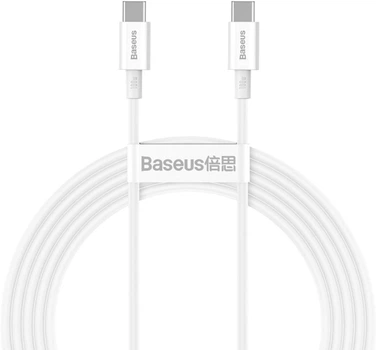 Кабель Baseus Superior Series Fast Charging Data Cable Type-C to Type-C 100W 1 м white CATYS-B02 (6953156208452)