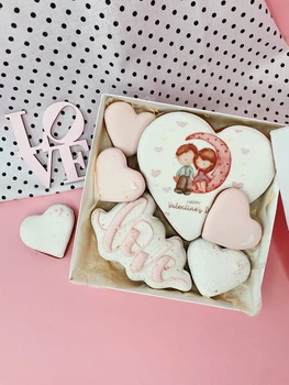 Имбирный пряник Sweets&joys Набор маленький ко Дню святого Валентина№3 15х15 см