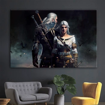 Картина Ведьмак ,The Witcher 3 .Wild Hunt 90x60 см (Код товара:10200-1)