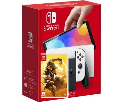 Nintendo Switch (OLED model) White + Гра Mortal Kombat 11 (російські субтитри)