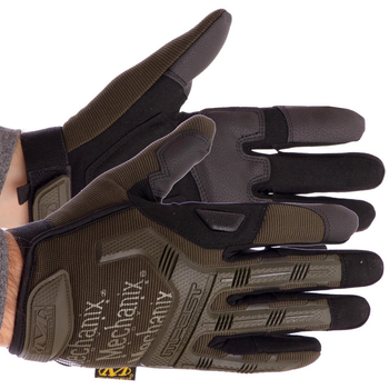 Плотные тактические перчатки MECHANIX на липучке Для рыбалки для охоты Оливковый АН-5629 размер L