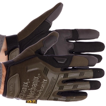 Плотные тактические перчатки MECHANIX на липучке Для рыбалки для охоты Оливковый АН-5629 размер XL