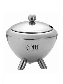 Сахарница GIPFEL Oreole 10 см 0.4 л стальной (9831)