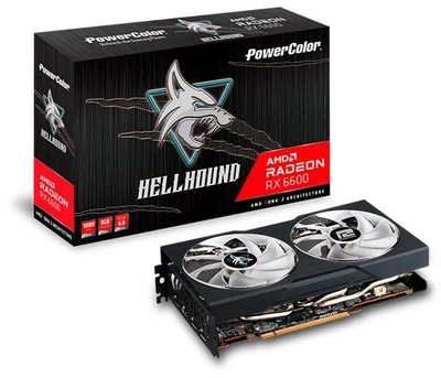 Відеокарта Відеокарта PowerColor, Radeon RX 6600, Hellhound, 8Gb GDDR6, 128-bit, HDMI/3xDP, 2491/14000 MHz, 8-pin (AXRX 6600 8GBD6-3DHL)