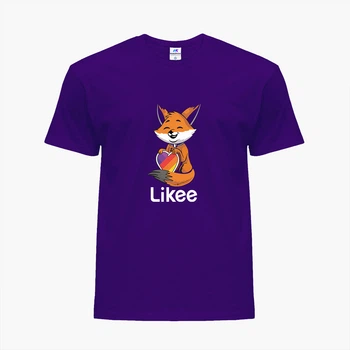 Дитяча футболка для дівчаток Лайк Лиса (Likee Fox) (25186-1033-24) 158-164 см Бавовна Фіолетовий
