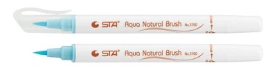 Маркер-пензель акварельний STA 3700 Aqua Natural Brush 3700 синій пастельний 10 шт. (STA3700-26)