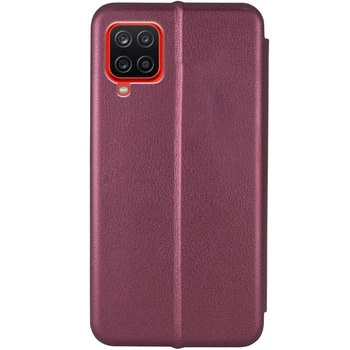 Шкіряний чохол (книжка) Classy для Samsung Galaxy A12 / M12 Бордовий Без бренду