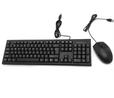 Набор 2 в 1 компьютерная клавиатура и мышь CMK-858 Black